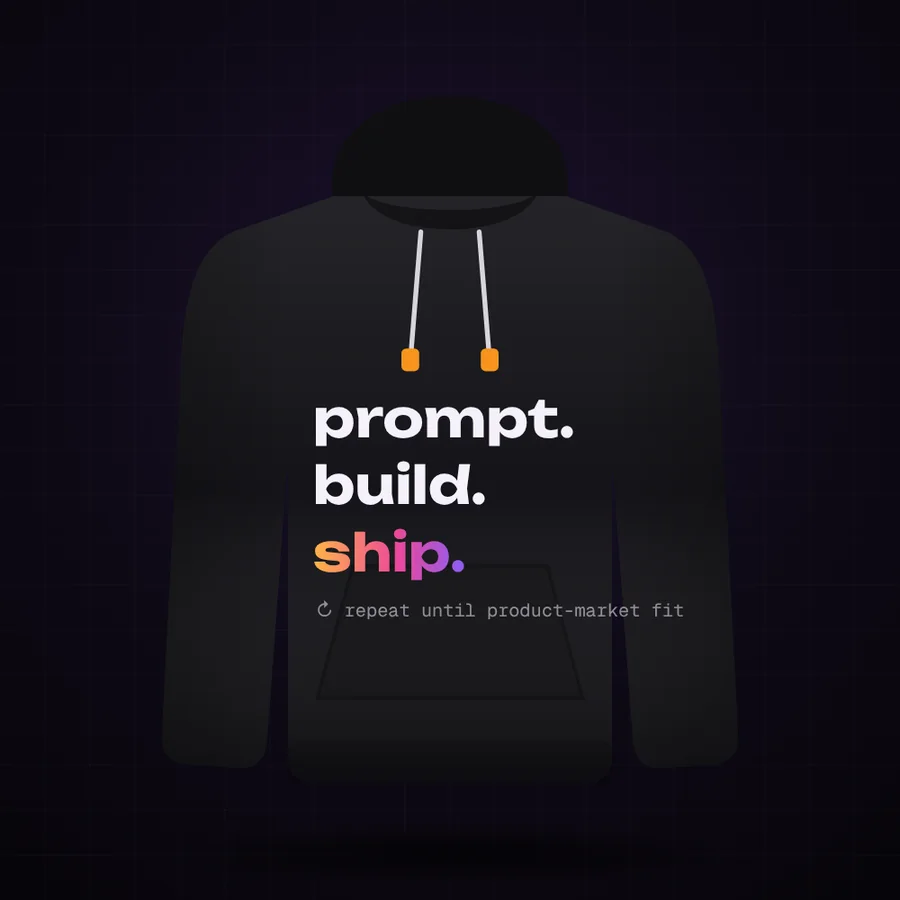 Prompt. Build. Ship. hoodie